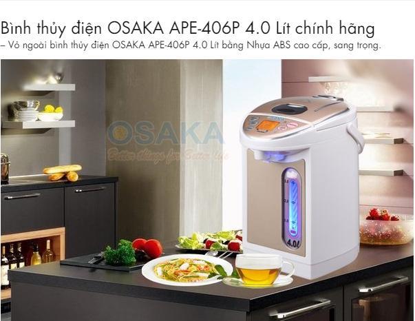 BÌNH THỦY ĐIỆN OSAKA APE-406P (4l)