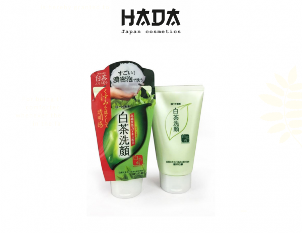 Sữa rửa mặt trà xanh matcha rohto shirochasou green tea foam 120g - hada japan