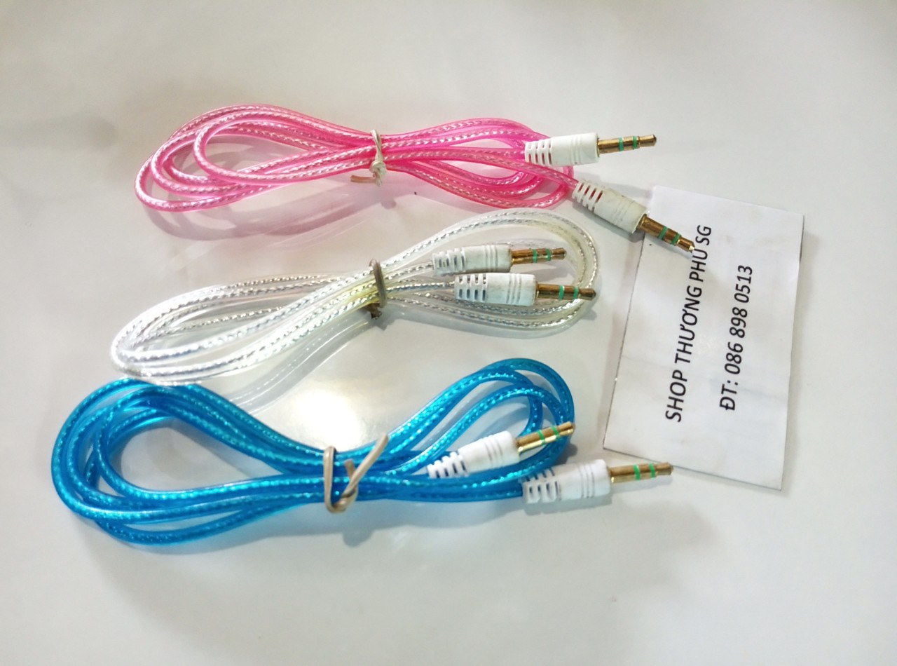 [HCM]Cáp âm thanh 2 đầu 3.5mm (3 điểm cực): Cáp dài 1M