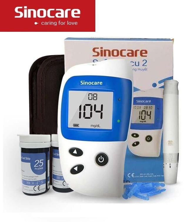 Máy đo đường huyết Safe Accu 2 tặng 1 hộp 50 que thử và hộp 50 kim chích