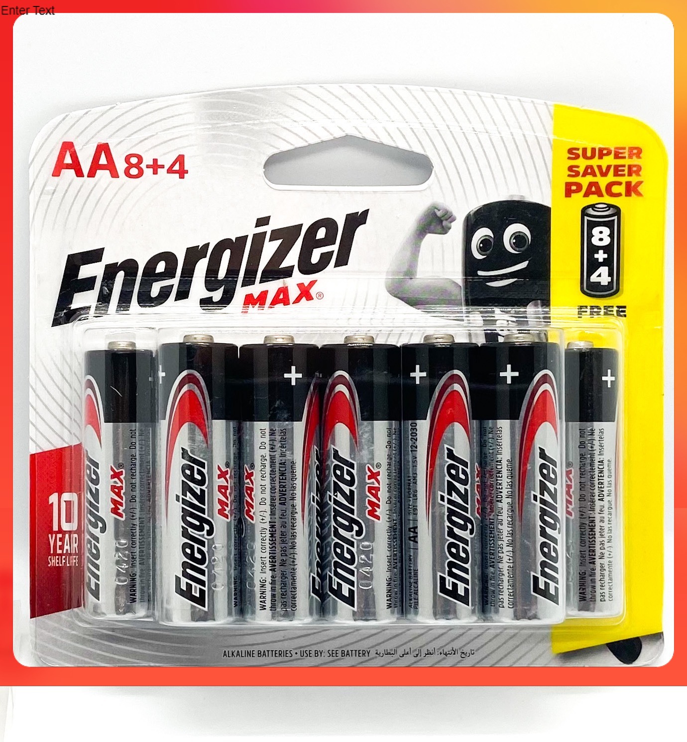 Pin aa energizer vỉ 12 viên - hàng chính hãng