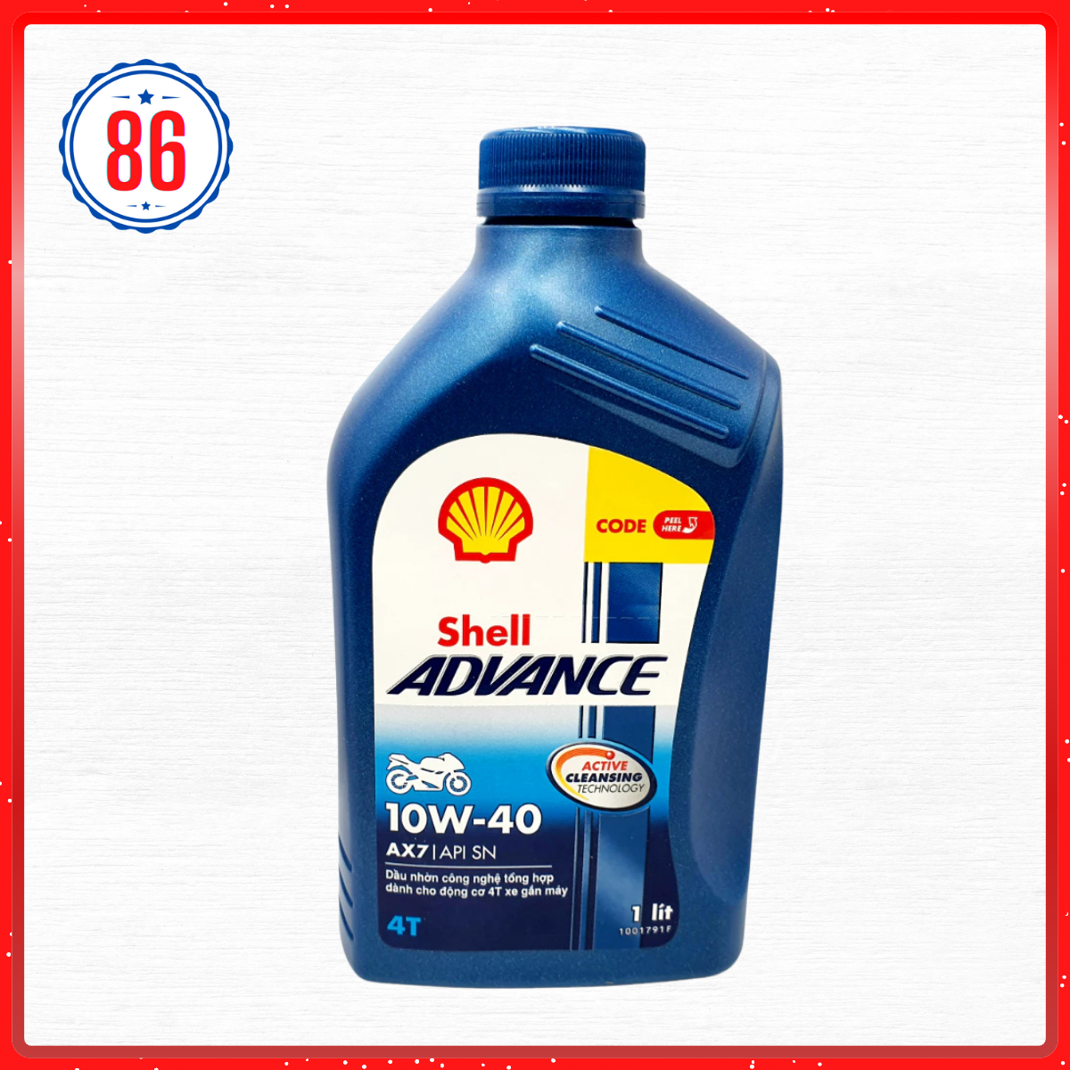 Nhớt xe số cao cấp Shell Advance AX7 10W40 800ML