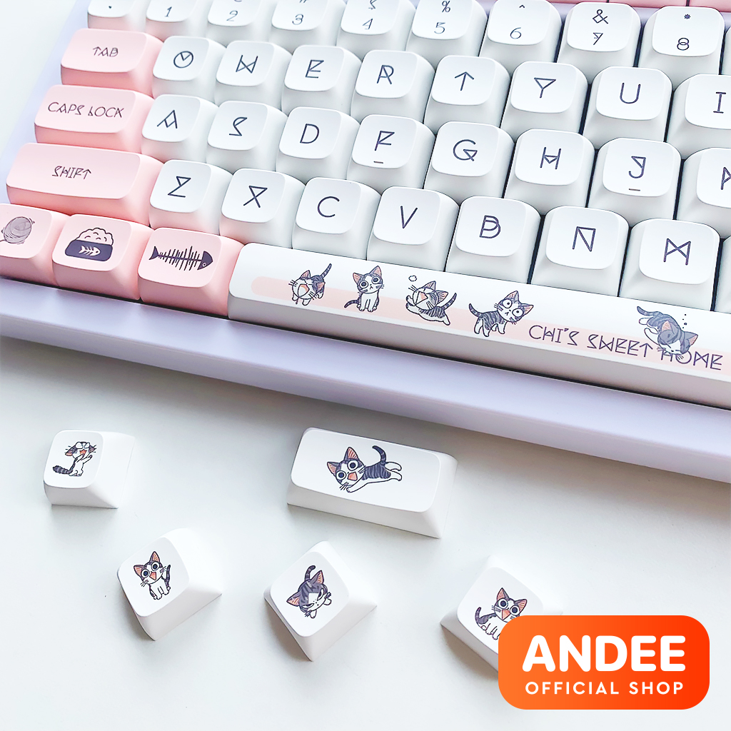 Keycap nút bàn phím XDA Hamster Ice Cream Cat Meow 9mm PBT nhiều màu dễ thương cho bàn phím cơ