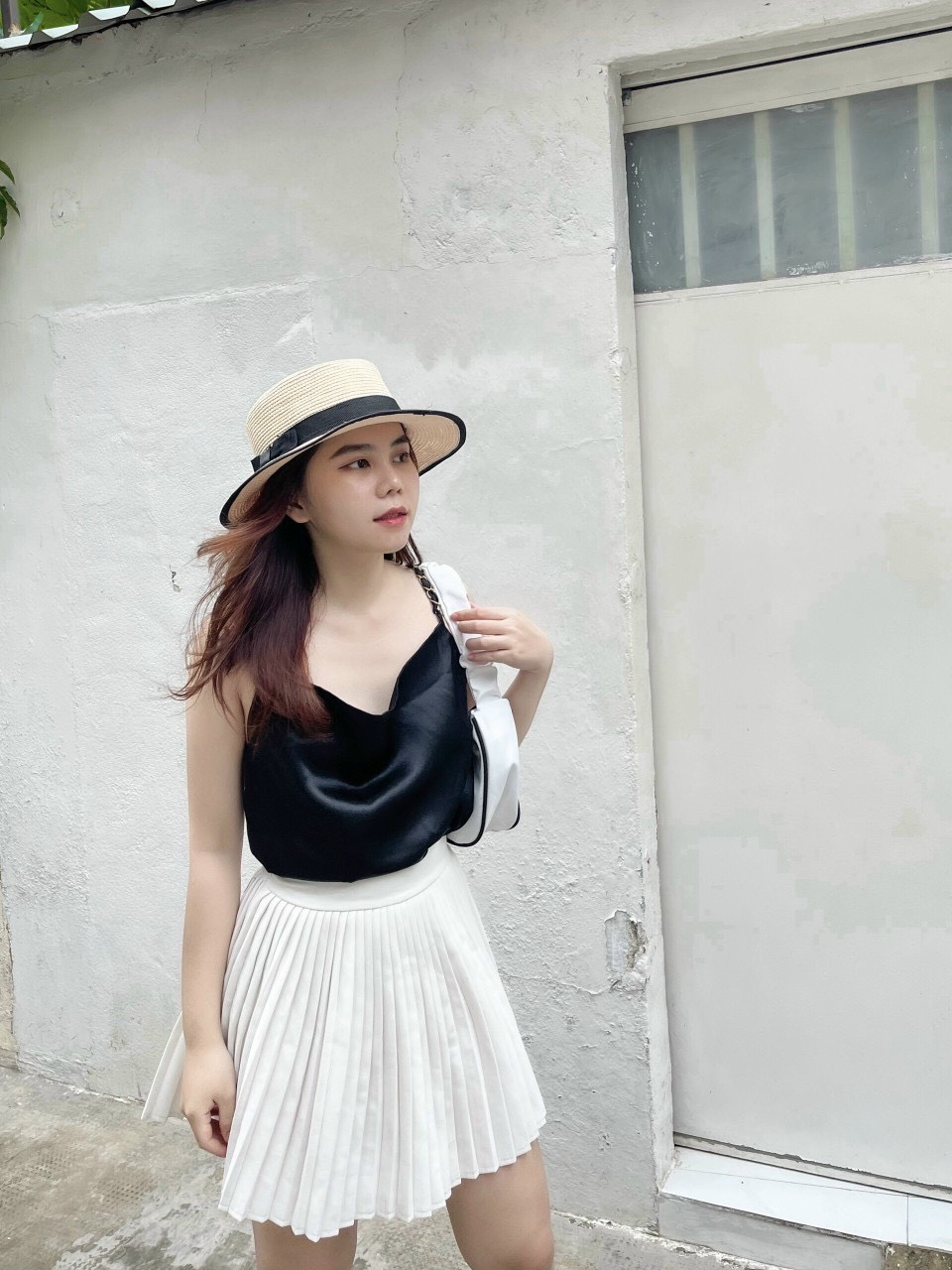 Áo hai dây phi bóng cổ đổ phối xích thời trang TTSA1245
