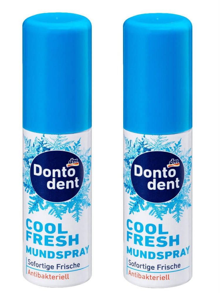 Set 02 Chai xịt thơm miệng Dontodent Cool Fresh 2x15ml (Đức)