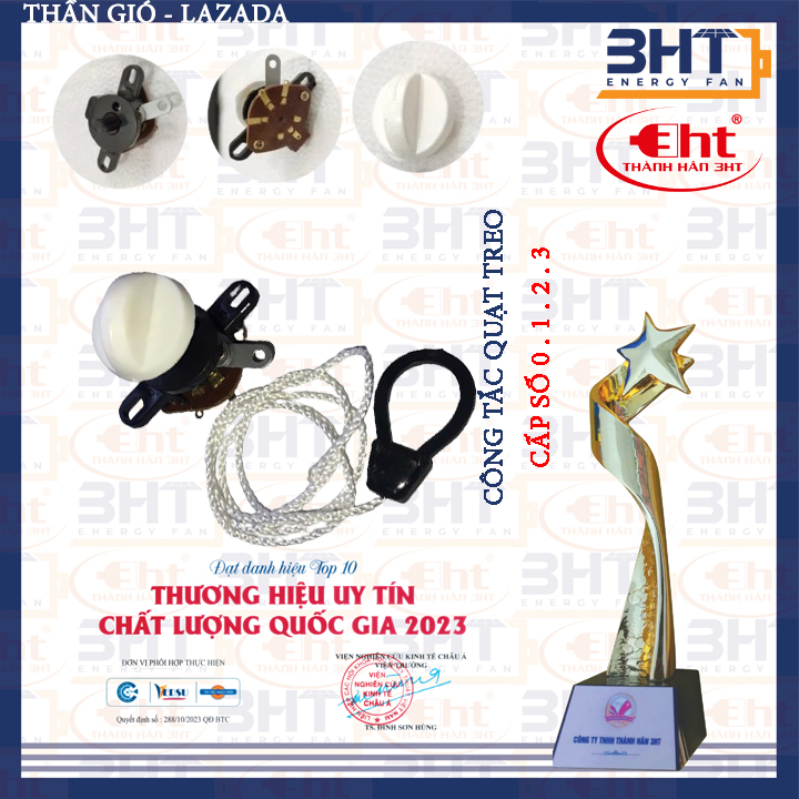 [5 cái] Công tắc số quạt treo tường