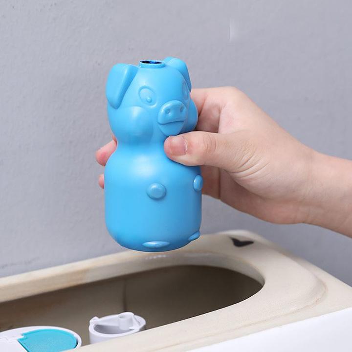 Lọ Thả Bồn Cầu Con Heo Khử Mùi - Thả Bồn Cầu  Diệt Khuẩn Đa Năng