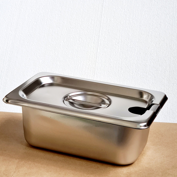 [HCM] Khay Inox Đựng Thạch Topping Trà Sữa 1/9