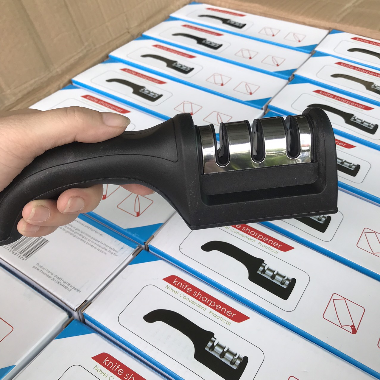 Dụng cụ mài dao kéo cầm tay - 3 khe