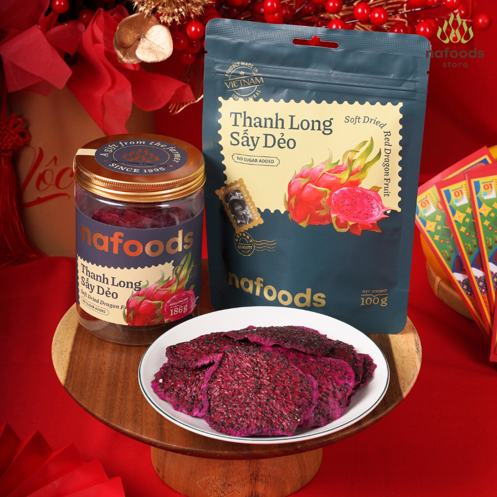 Thanh Long Đỏ Sấy Dẻo NAFOODS Túi 100gr