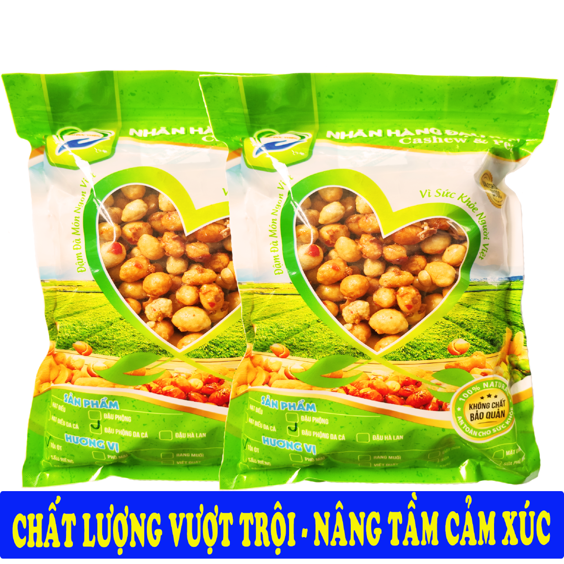 Combo 1KG Đậu Phộng Da Cá 2 Vị Tự Chọn: Rang Tỏi Ớt và Cacao Tâm Đức Thiện Combo 2 Túi ZIP Loại Túi ZIP 500GR Thực Phẩm Đóng Gói Đóng Hộp Ăn Liền đồ ăn vặt Thực Phẩm Khô Lazada bánh kẹo quà Tết