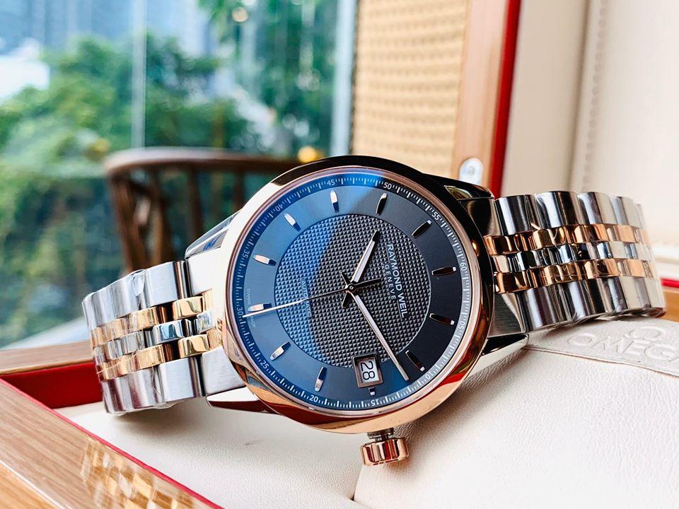 ĐỒNG HỒ NAM Raymond Weil Freelancer Demi Rose Gold Automatic Black Dial Men's Watch 2740-STP-20021