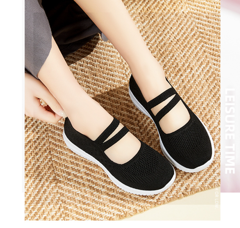 Giày Lười Nữ Vải Xinh Ghenshi09
