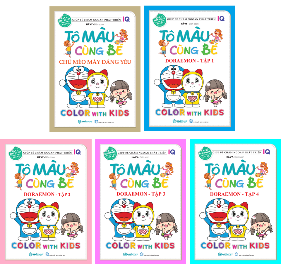 Combo 4: TÔ MÀU CÙNG BÉ 4 (5 cuốn)