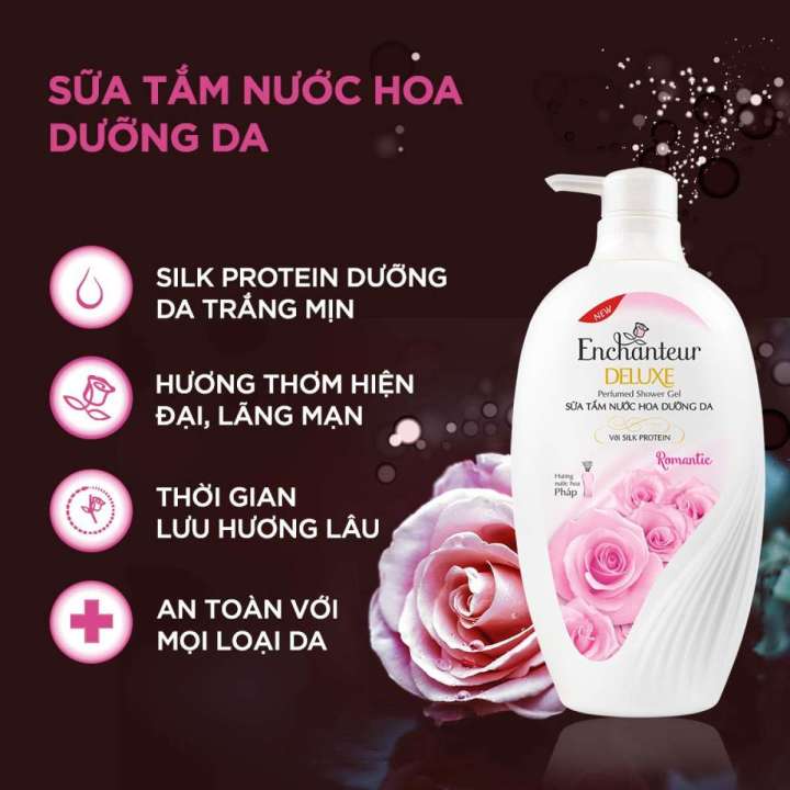 Sữa tắm nước hoa dưỡng da Enchanteur 650gr