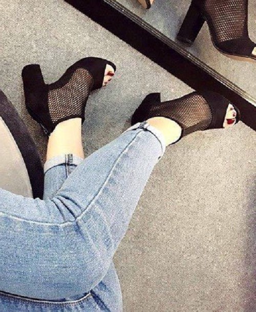 [HCM]G1060 - Giày Elisa Boot lưới cổ ngắn