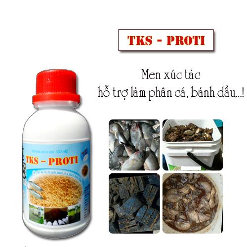 [HCM][ COMBO 2 SP ] PROTI VÀ TKS-M2: Men Xúc Tác Làm Phân Cá Phân Bánh Dầu