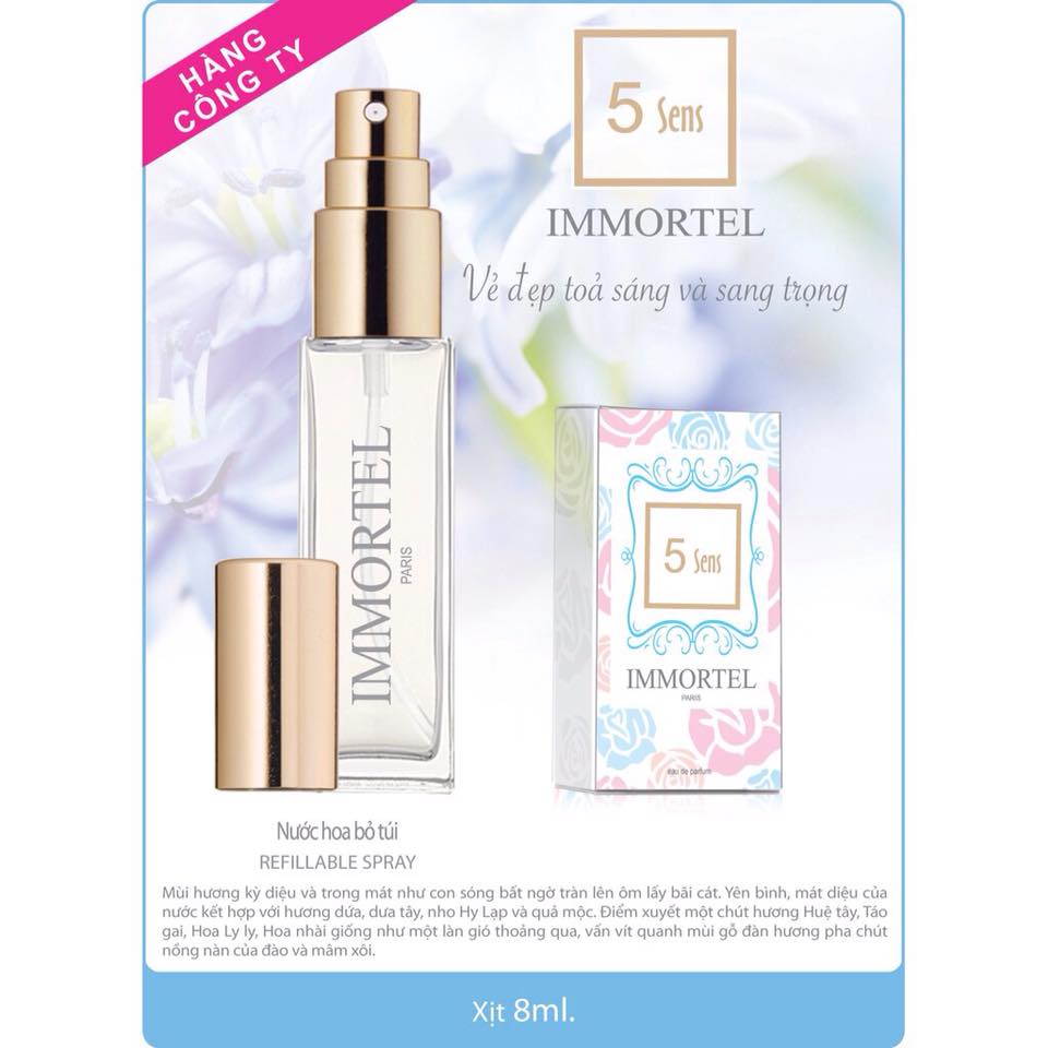 Nước Hoa IMMORTEL chai xịt dung tích 8mL Eau de parfum