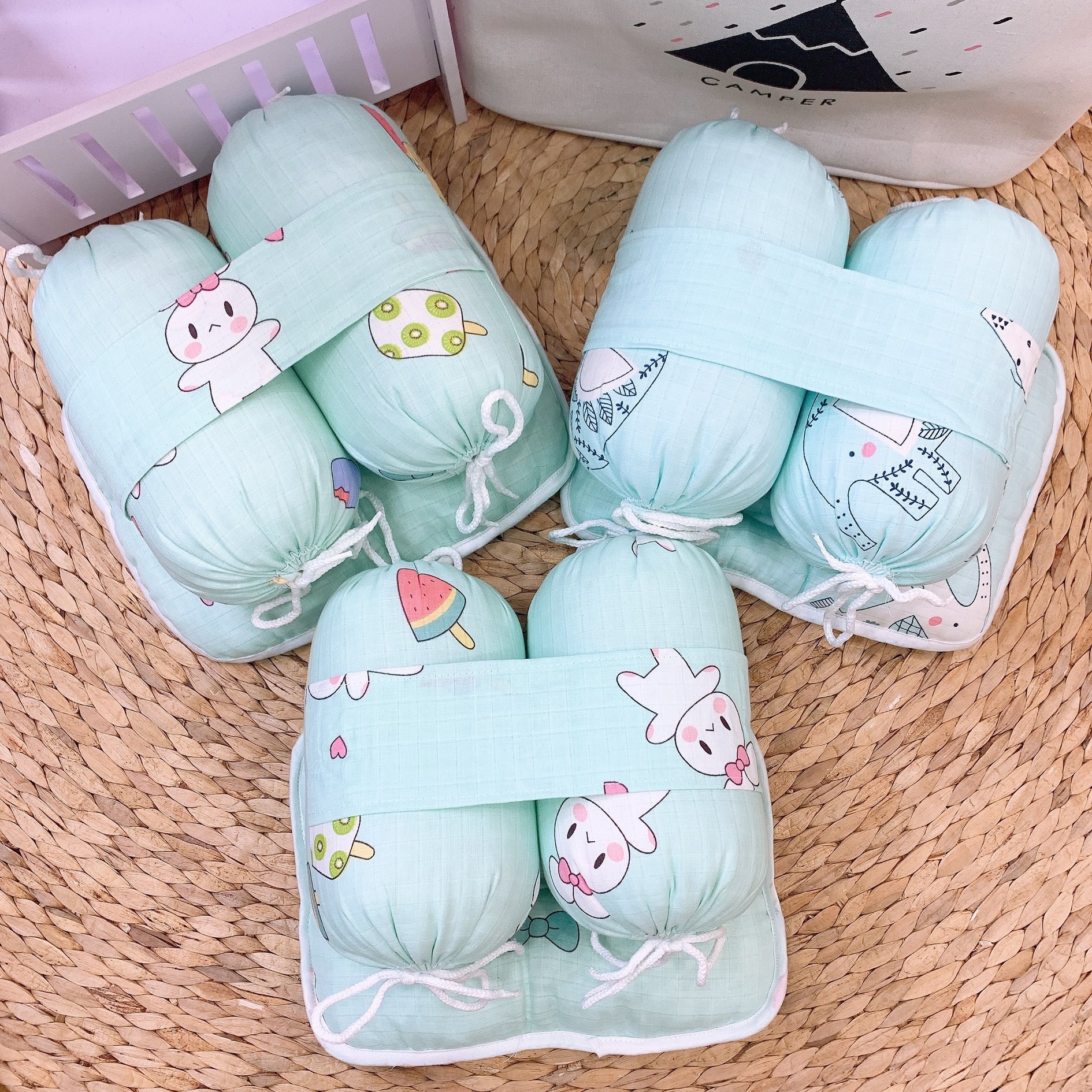 Bộ Gối Chặn Bông/ Chặn Đỗ
