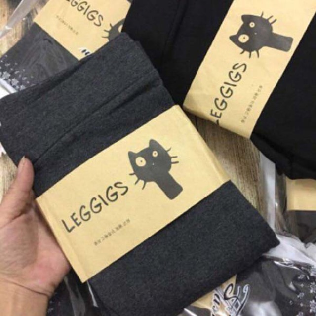 QUẦN LEGGING LÓT LÔNG LOGO MÈO CAO CẤP