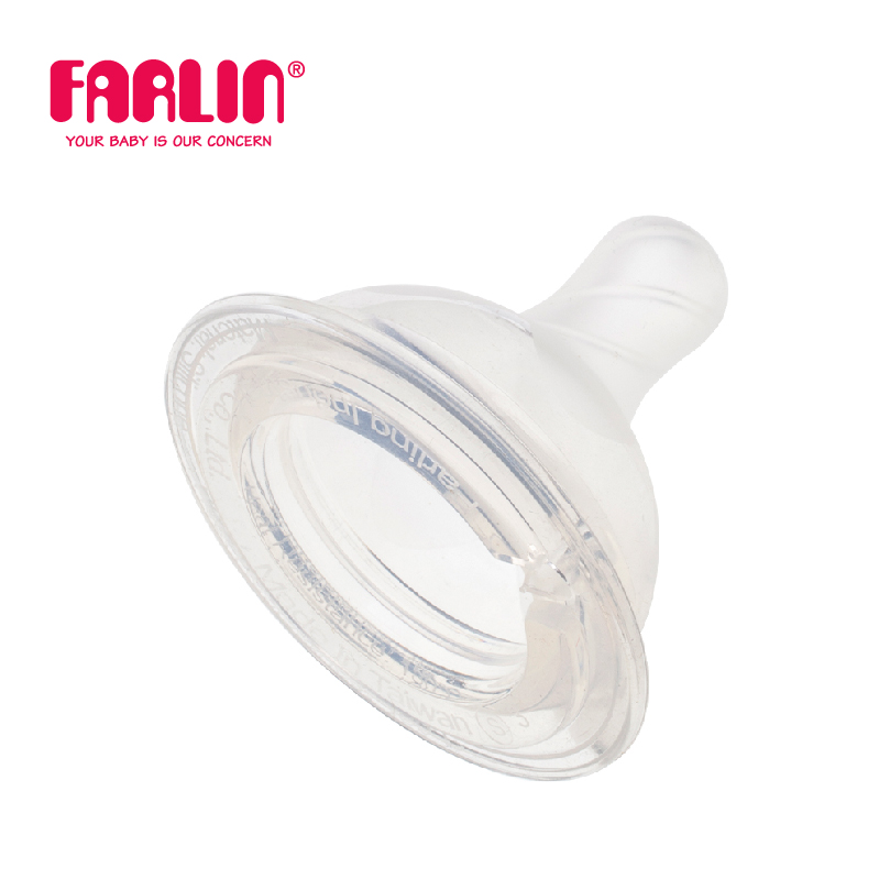Núm Ty Silicon Siêu Mềm Chống Sặc Dùng Cho Bình Cổ Rộng FARLIN  (cặp núm ty)