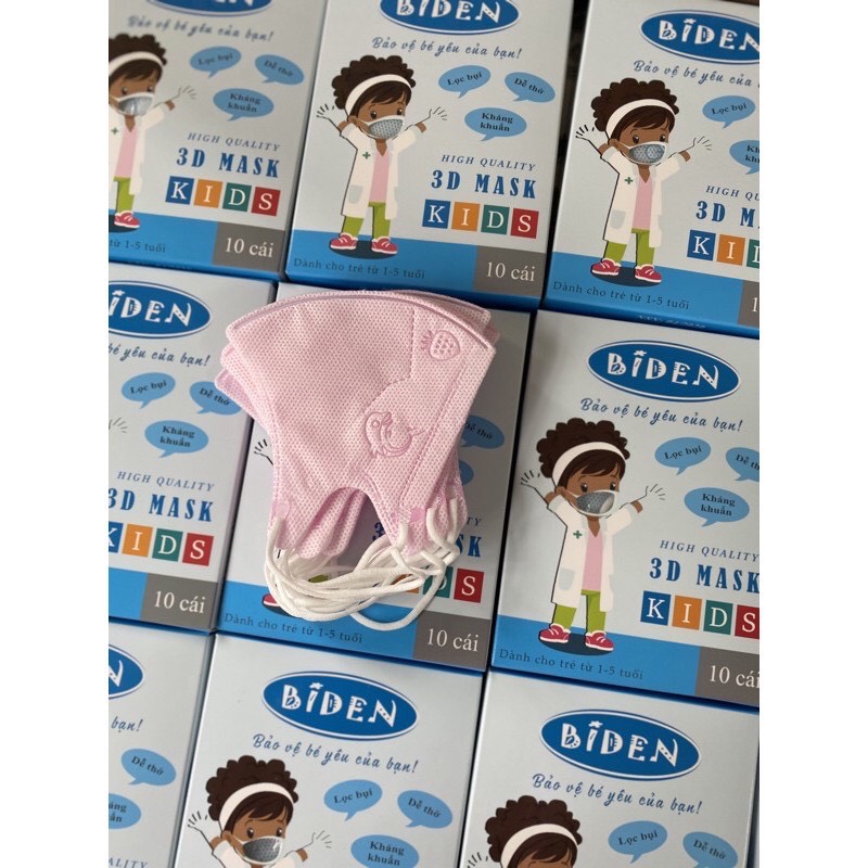 Khẩu trang Biden 3D cho bé (Hộp 10c)
