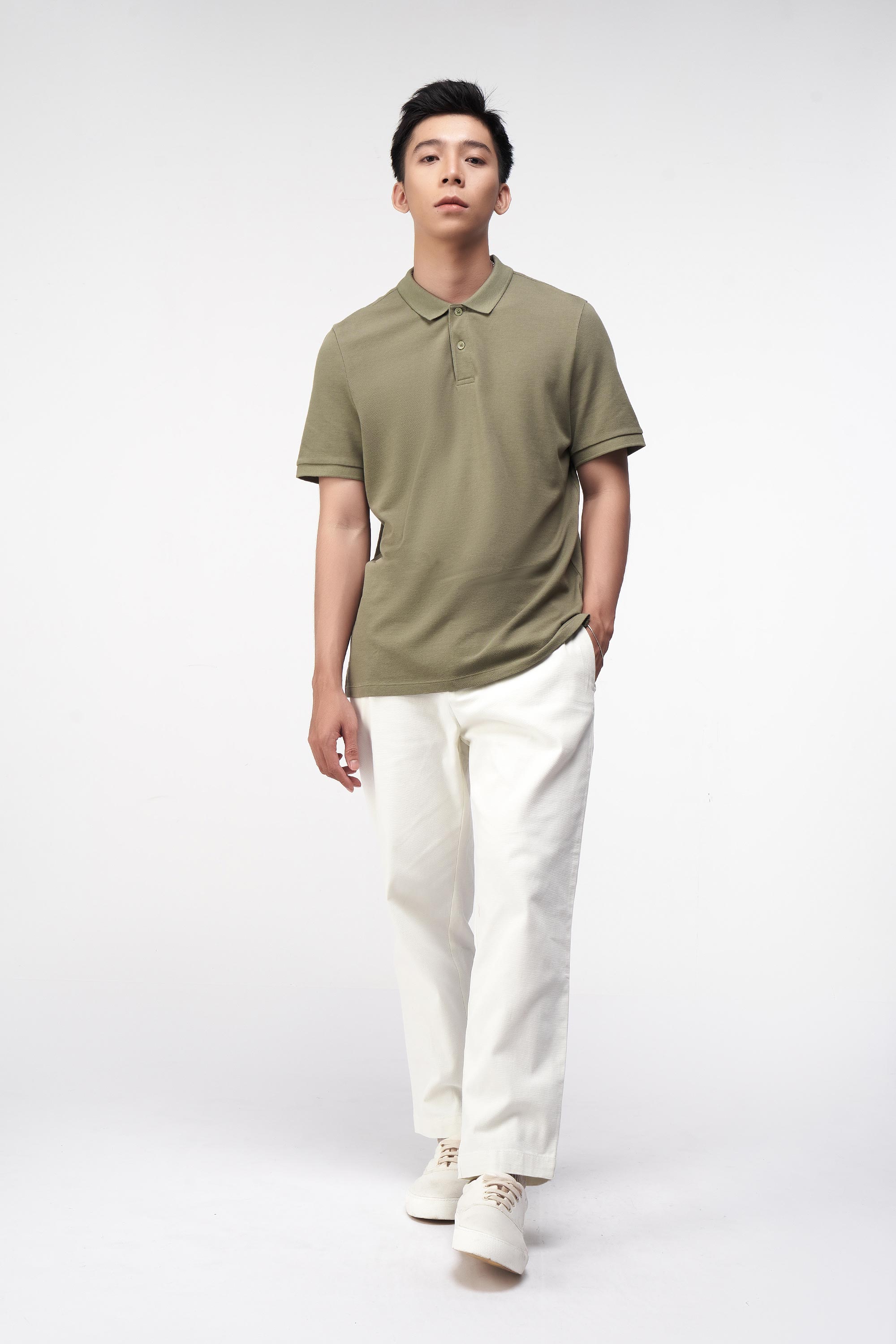 Áo Polo Nam Modal Trơn Form Fitted - Routine 10F21POL002