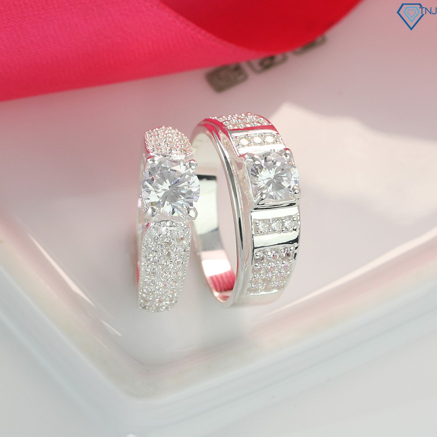 Nhẫn cặp tình yêu nam nữ đẹp đính đá cao cấp ND0269 - Trang Sức TNJ