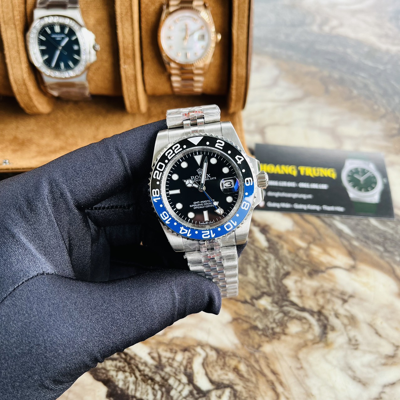[ẢNH SHOP CHỤP] Đồng Hồ Nam R0LEX Pepsi và Batman Máy Cơ Automatic cao cấp