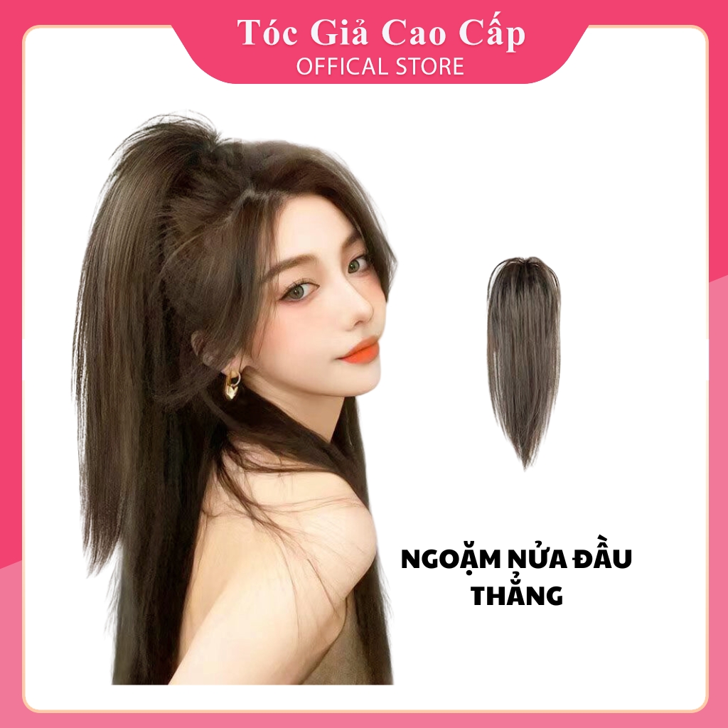 Tóc giả ngoặm nửa đầu cây dừa loại thẳng