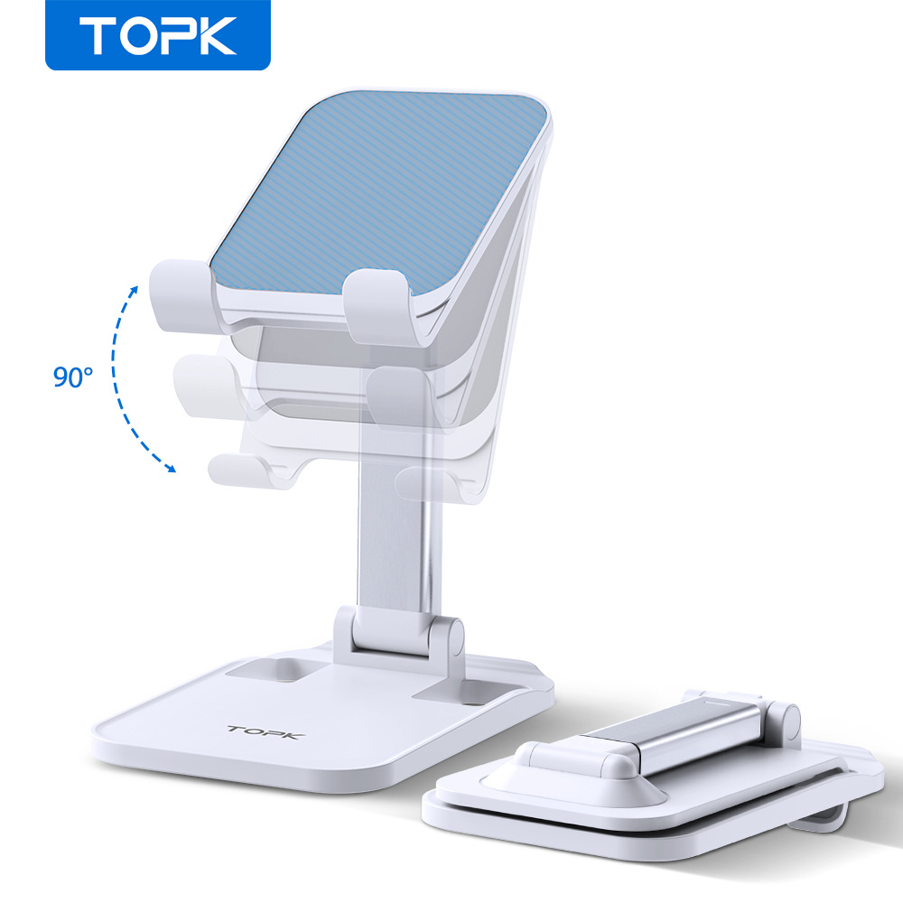 TOPK D10 Desktop Lazy Phone Holder Desktop Folding Applicable Mobile Phone Tablet Computer Stand Adjustable Angle