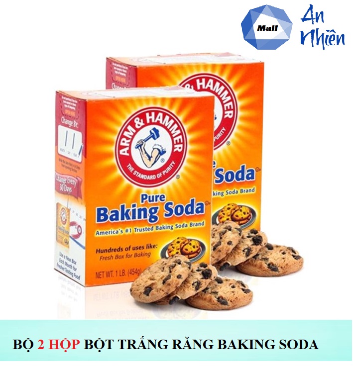[HCM]Bộ 2 Hộp Bột Trắng Răng Baking Soda Arm Hammer 454 gam