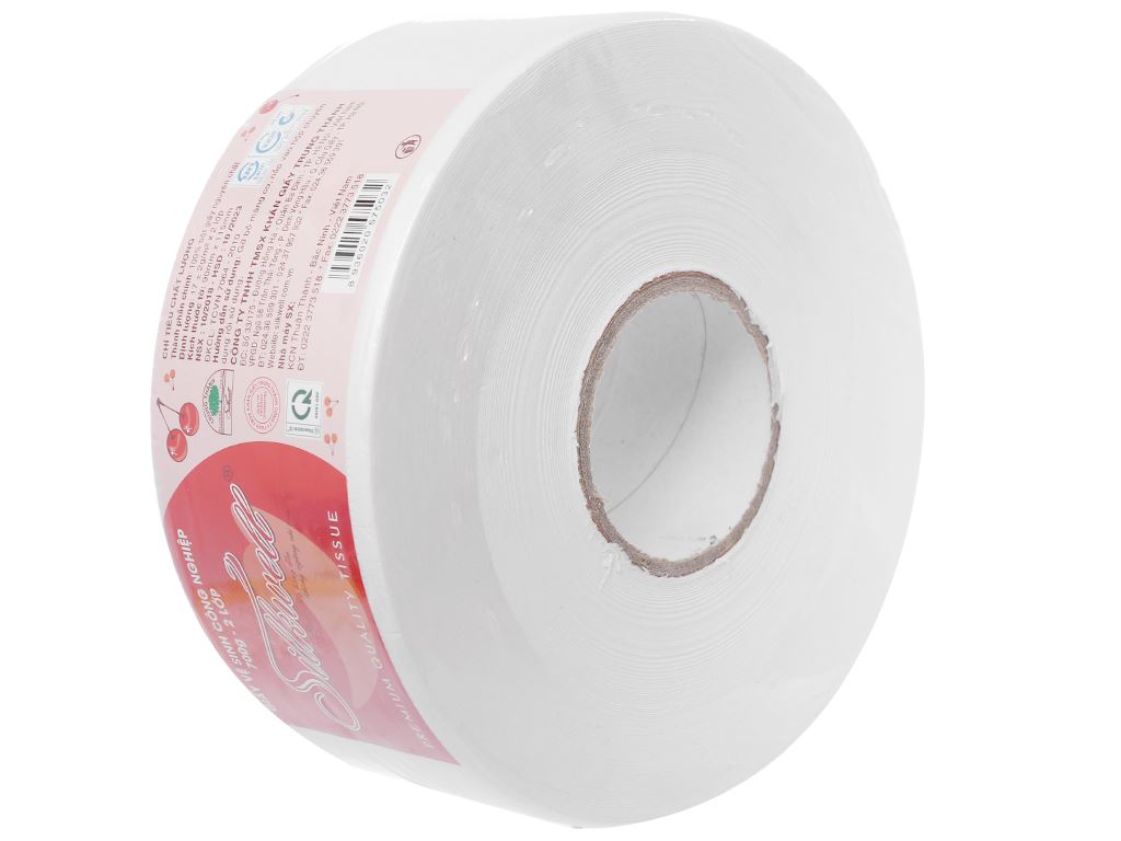 Giấy vệ sinh cuộn lớn Silkwell 2 lớp 500g (10cm x 12cm)