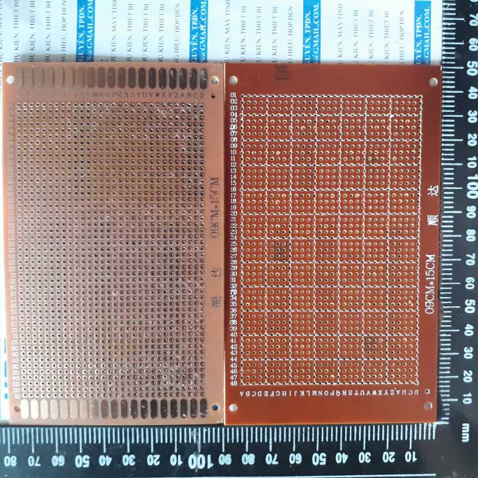 2 cái test board đồng, board đục lỗ 9*15cm kde1966
