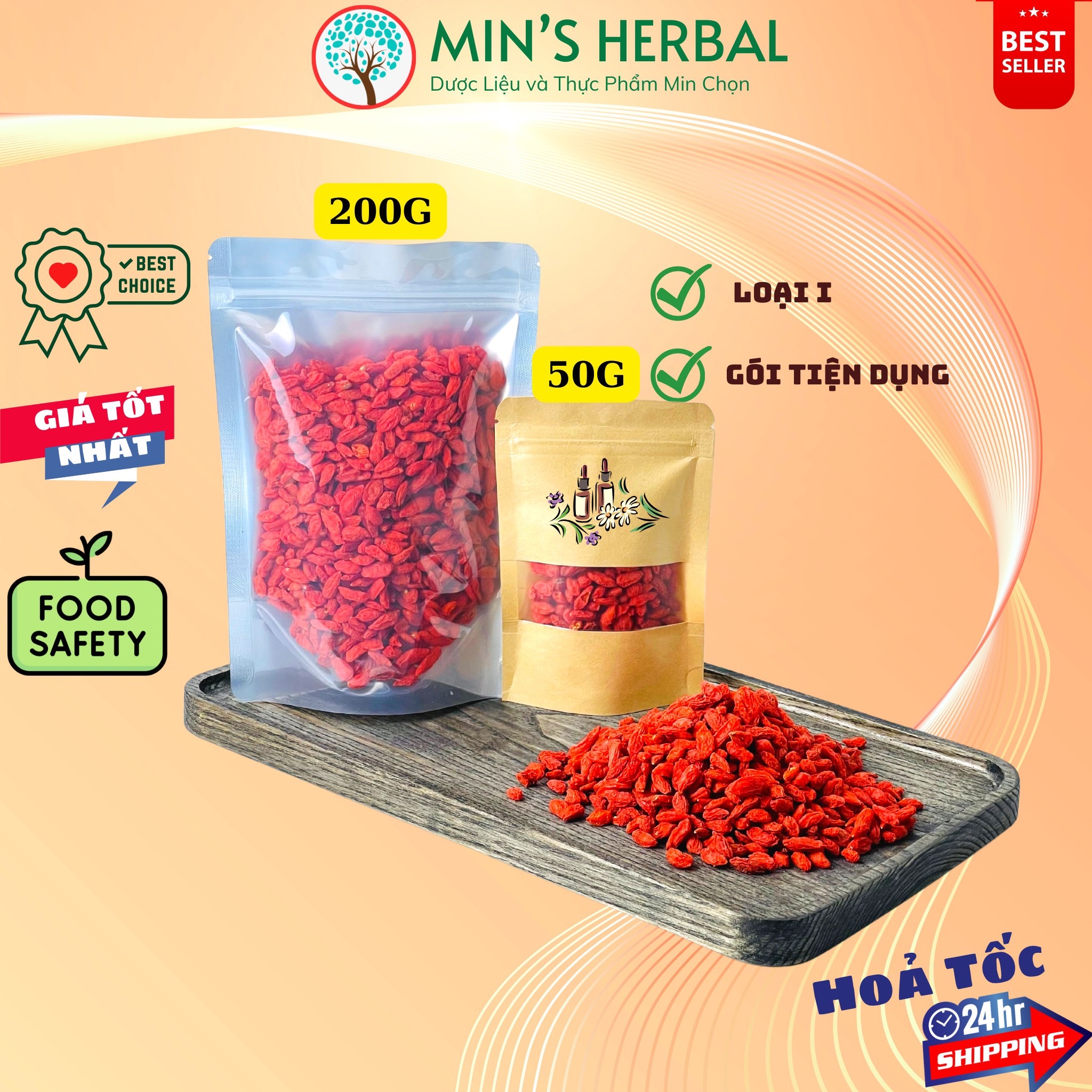 Hạt Kỷ Tử Sấy Khô Loại tốt - Minpharmacy