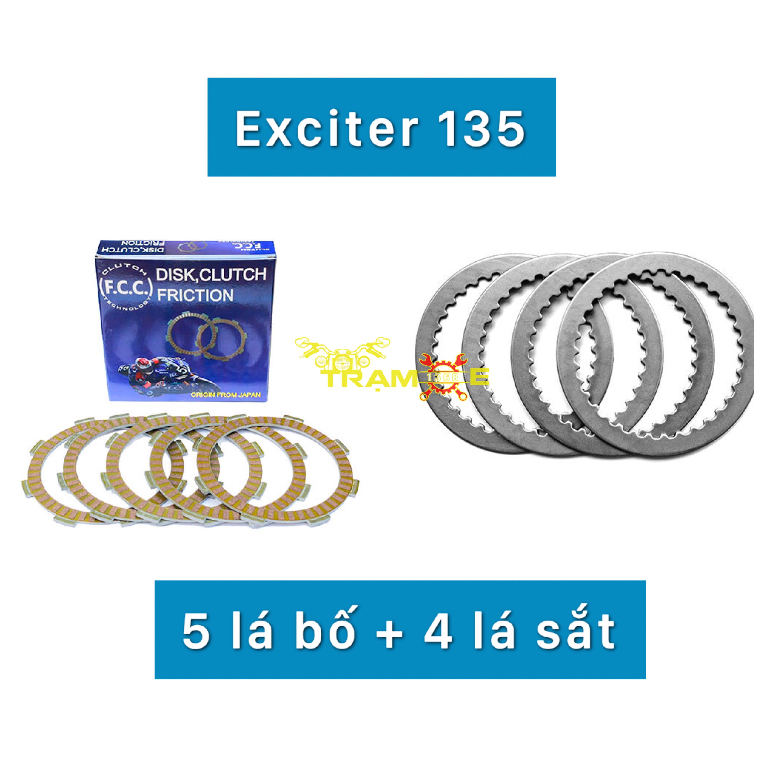 Trọn Bộ Lá Bố và Lá Sắt Cho Xe Exciter 135 chính hãng FCC