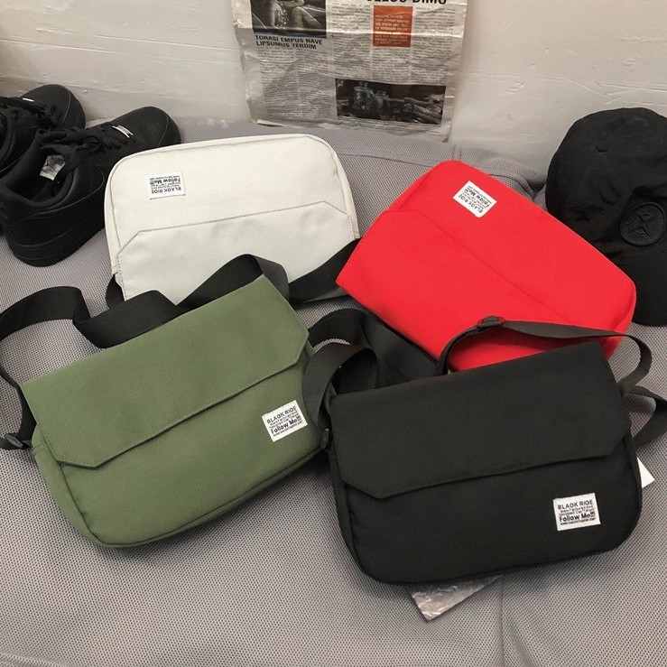 Túi đeo chéo nam mini vải canvas bền bỉ phong cách unisex Hàn Quốc TC87