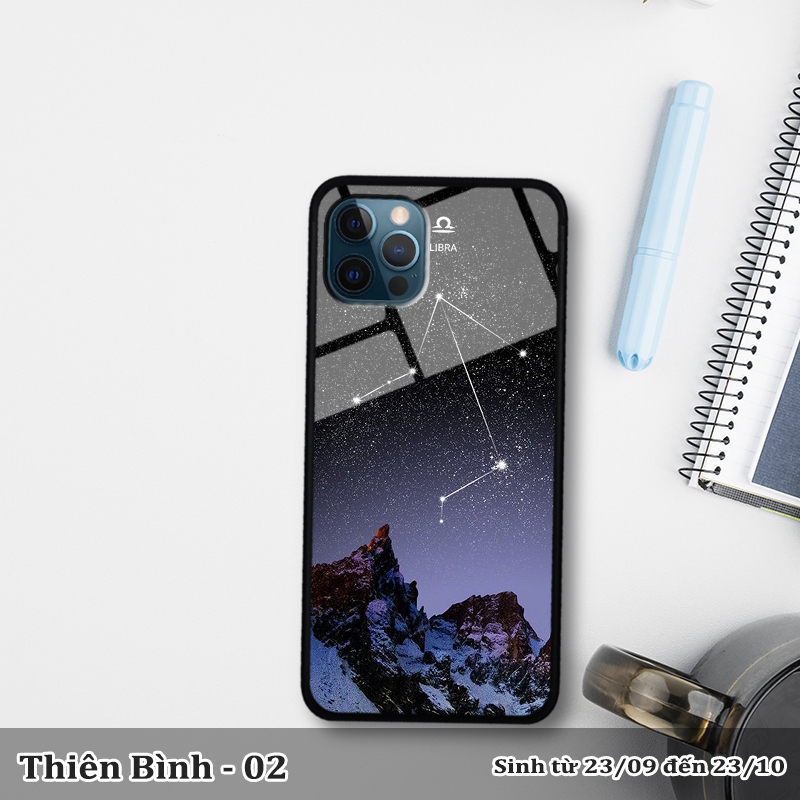 Ốp kính 3D in hình cung hoàng đạo iPhone 12 Pro Max