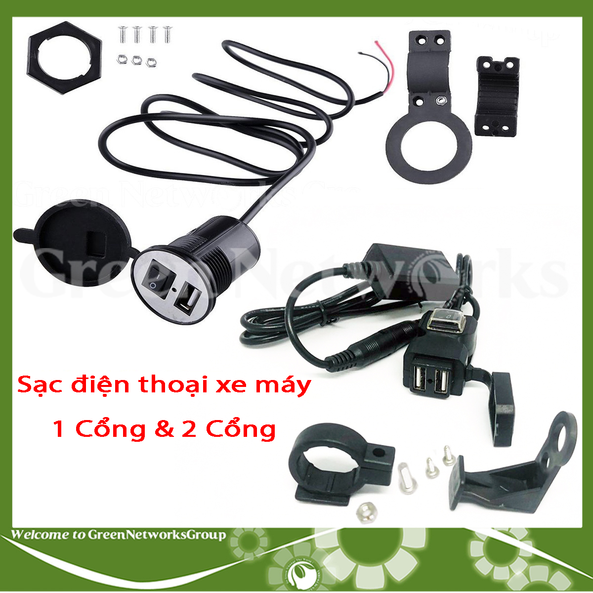 Sạc Điện Thoại Trên Xe Máy Greennetworks