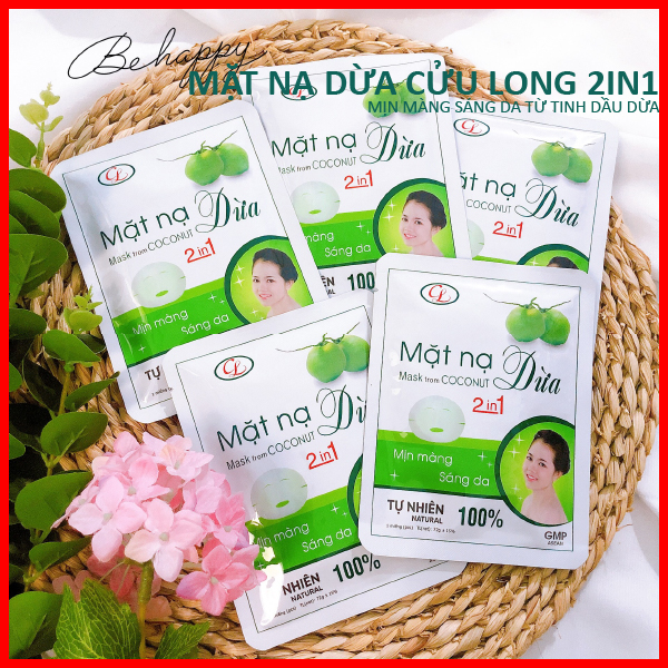 Mặt Nạ Dừa Cửu Long 2in1 01 Miếng Lẻ