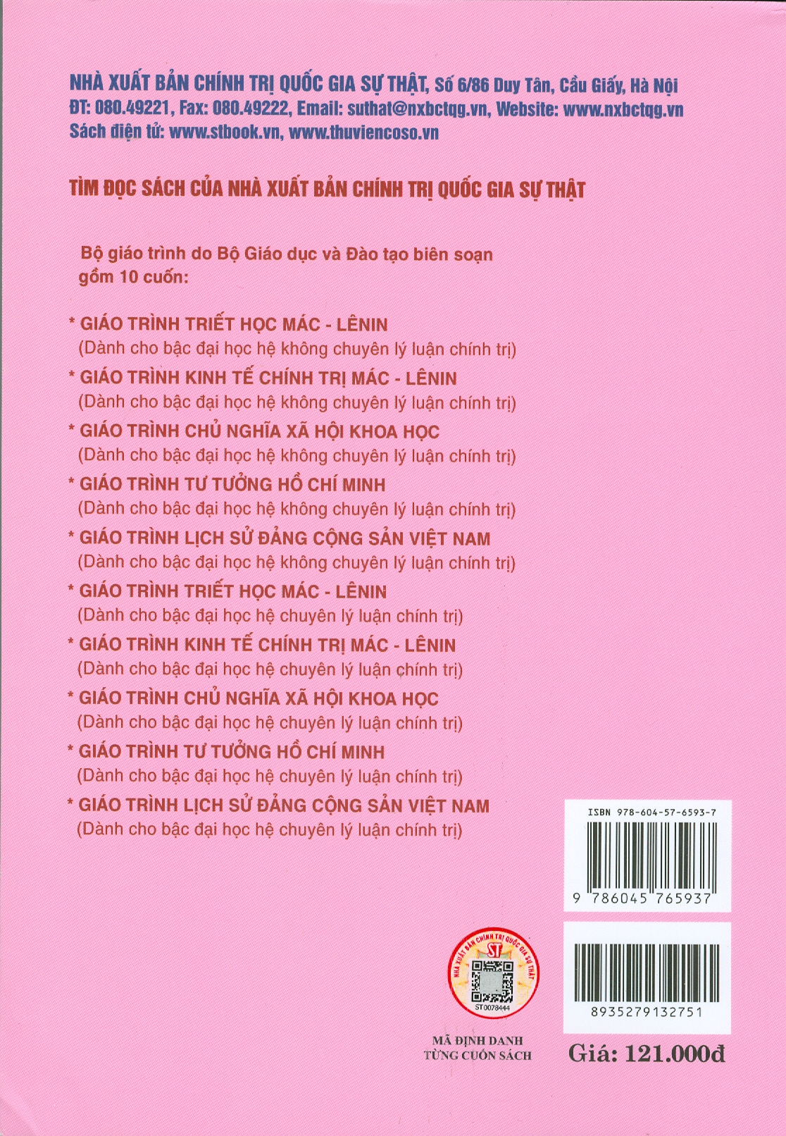 Giáo trình Triết học Mác – Lênin (Dành cho bậc đại học hệ chuyên lý luận chính trị)