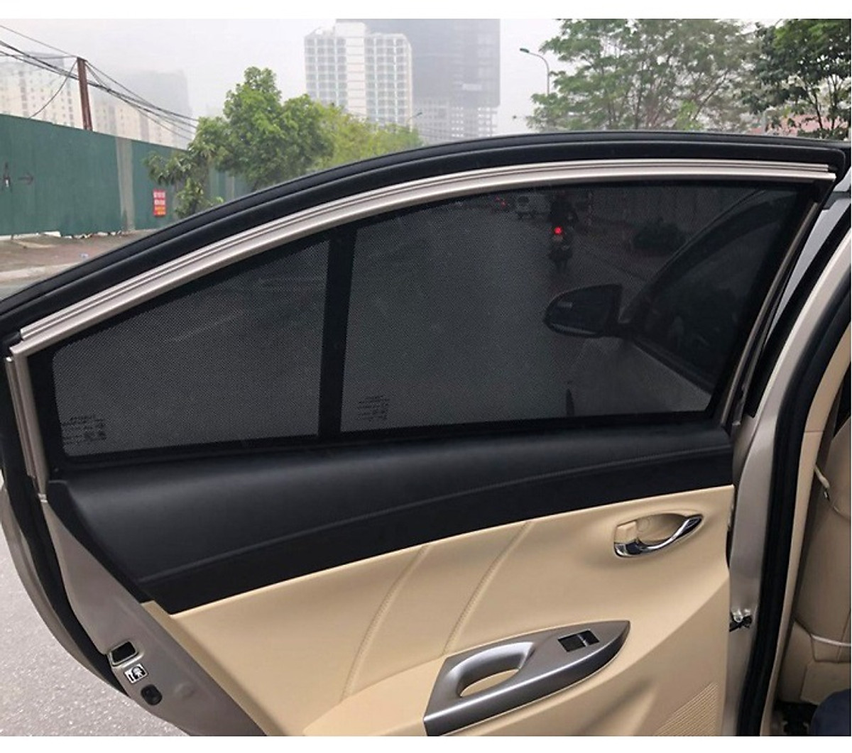 Che nắng nam châm xe Toyota Vios 2014-2015-2016-2017-2018, tấm che nắng, bộ 4 rèm che nắng kính sườn dành cho xe Toyota vios 2014 đến 2018, loại 1 dày dặn, nam châm cực hút, thiết kế chuẩn form xe, lắp đặt đơn giản, chắn nắng hiệu quả