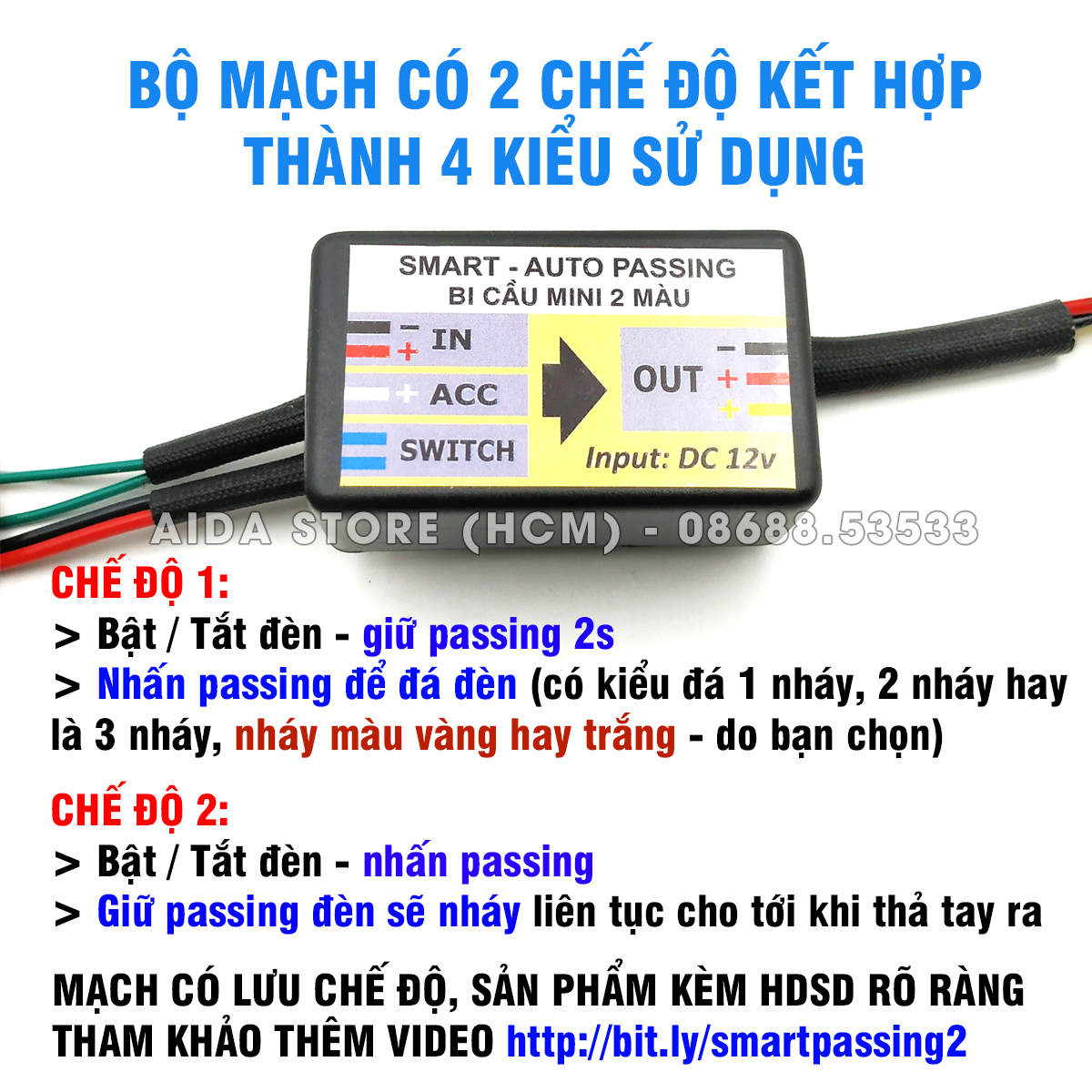 Mạch Smart Auto Passing (SAP) dùng Relay rời cho đèn trợ sáng