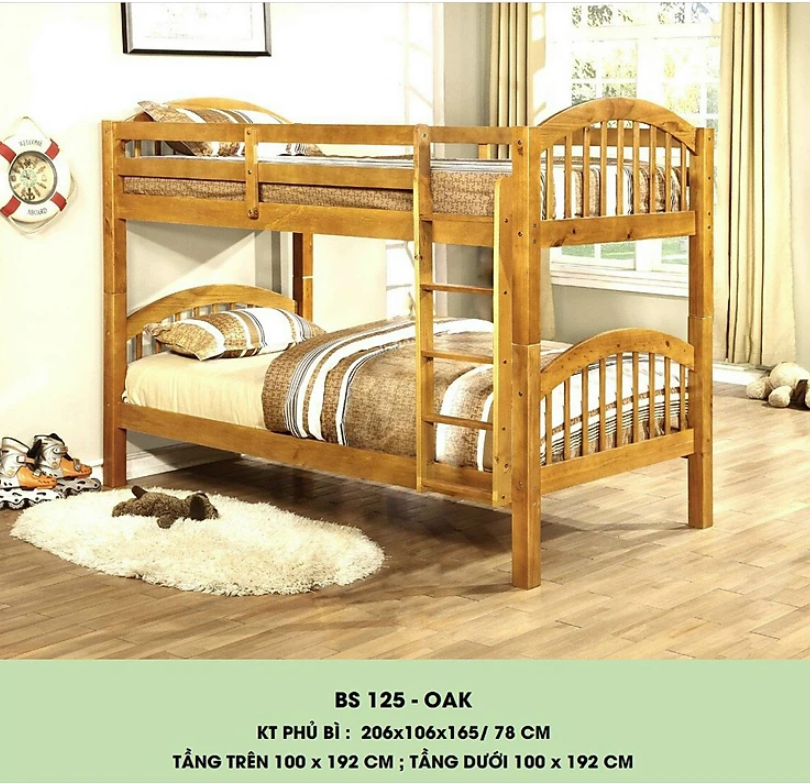 Giường tầng Juno Sofa gỗ xuất khẩu