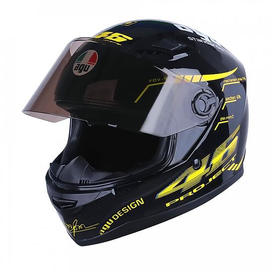 Mũ bảo hiểm fullface AGU tem 46 vàng
