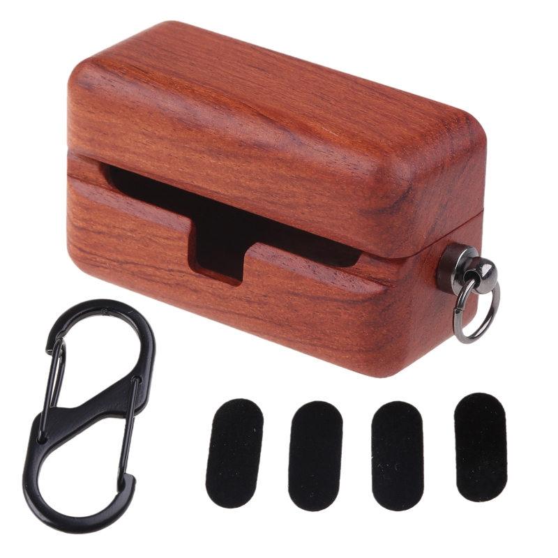 Case Protective Skin Compatible with-S-ony WF-1000XM4 Earbuds Charging Case Anti-dust & Shockproof Wooden Case