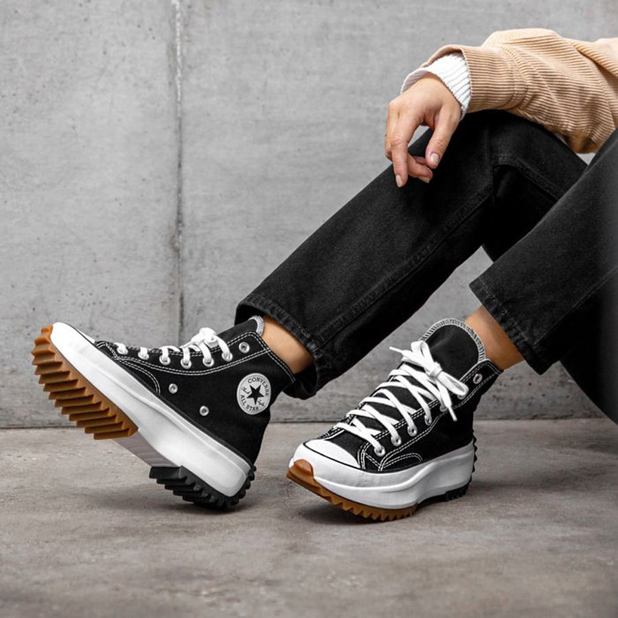 Giày Converse Run Star Hike High JW Anderson Black (Giày thể thao Run Star Hike đen cao cổ)