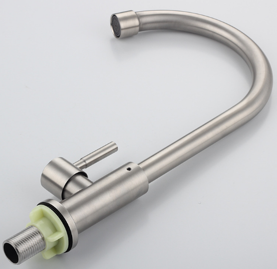 Vòi rửa chén, bát lạnh cần cứng tròn Inox 304 CLI01-2 phi 18