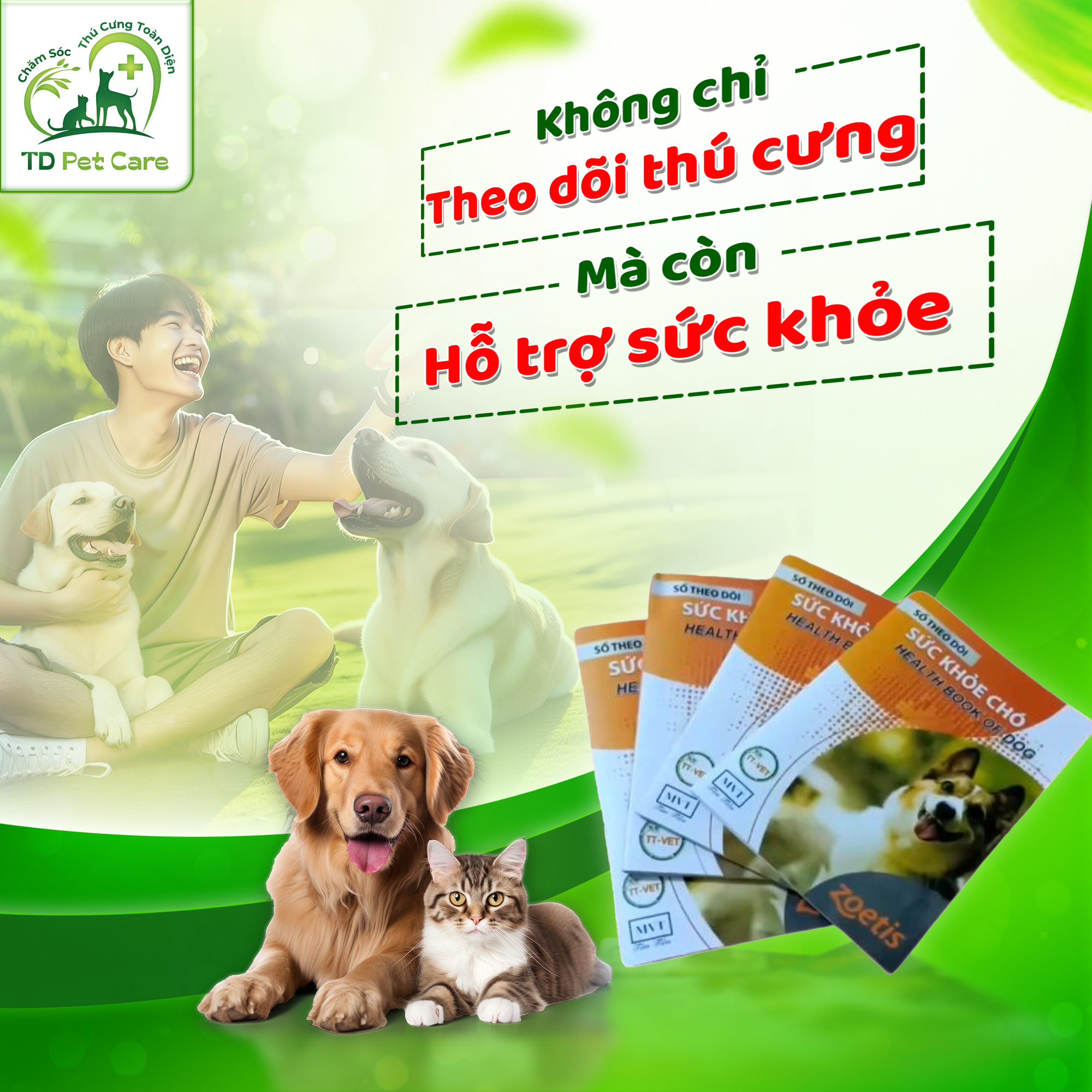 Sổ Theo Dõi Sức Khỏe Dành Cho Chó Mèo - Sổ Sức Khỏe Dành Cho Thú Cưng [CHÍNH HÃNG]