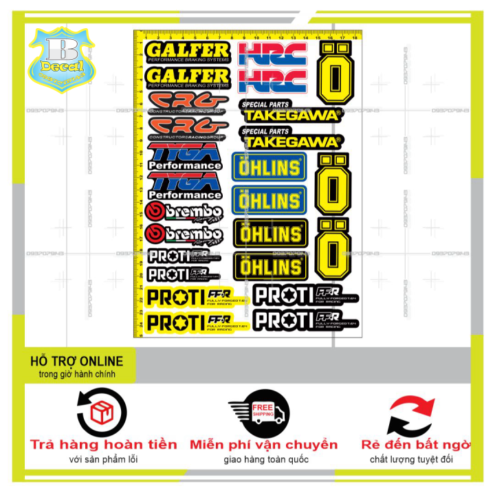 Logo sticker dán xe máy l 13
